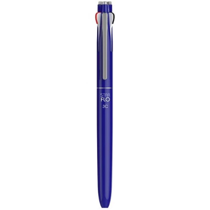 Morris Just Click Στυλό Starflo 3 Χρώματα (Μπλε, Μαύρο, Κόκκινο) 0,7 mm - Royal Blue