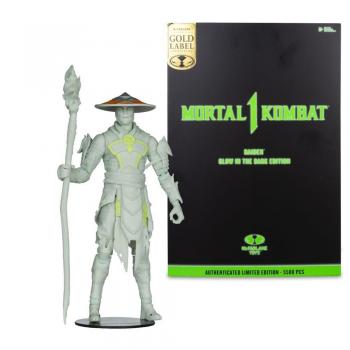 Mortal Kombat Action Figure Glow in the Dark Edition Raiden (Gold Label) 18 cm