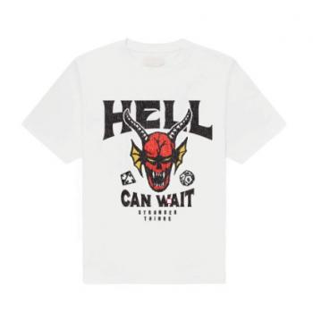 Stranger Things T-Shirt Hell Can Wait (white) L