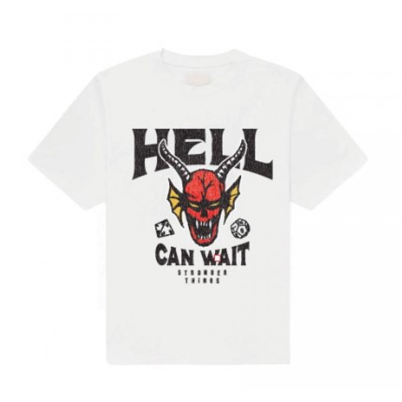 Stranger Things T-Shirt Hell Can Wait (white) L