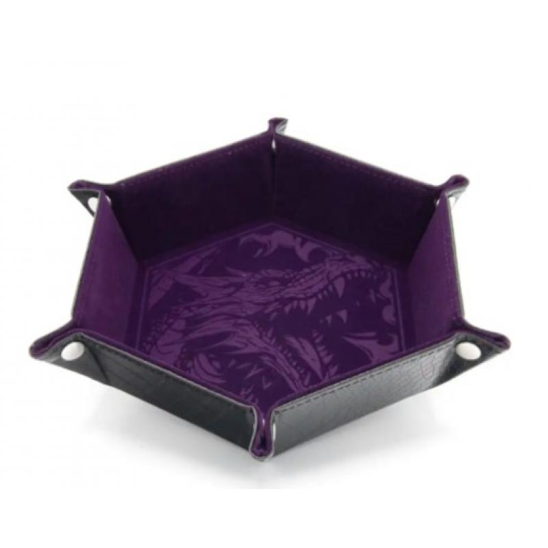 CritStones Folding Dice Tray Dragon Skin Edition Purple