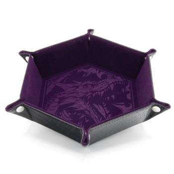 CritStones Folding Dice Tray Dragon Skin Edition Purple