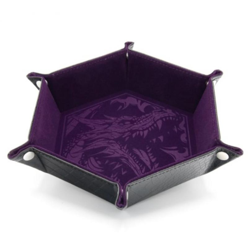 CritStones Folding Dice Tray Dragon Skin Edition Purple