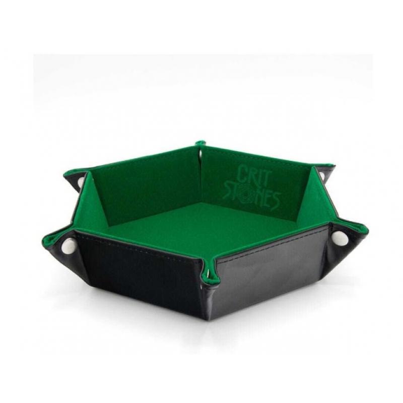 CritStones Folding Dice Tray Green