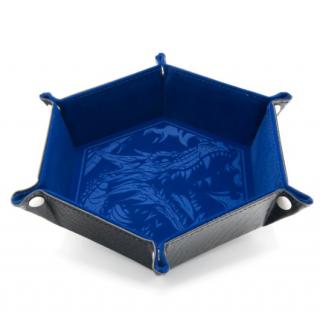 CritStones Folding Dice Tray Dragon Skin Edition Blue