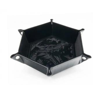 CritStones Folding Dice Tray Dragon Skin Edition Black