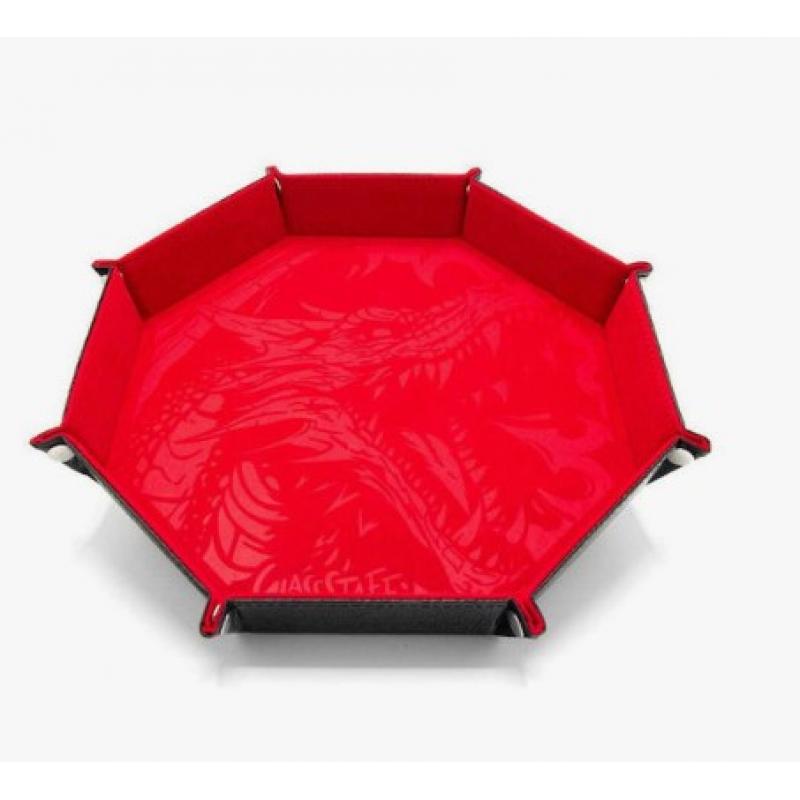 CritStones Folding Dice Tray Dragon Skin XL Edition Red