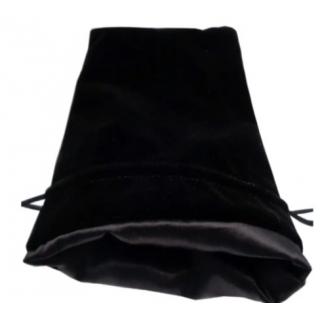 FanRoll Dice Bag Velvet Black with Black Satin Large