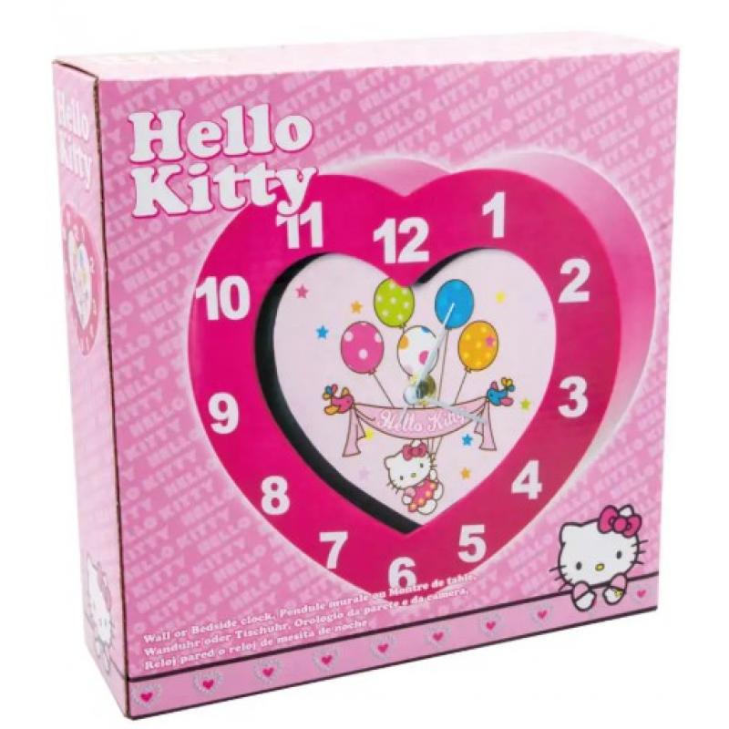 Sanrio Wall Clock Hello Kitty Heart Shaped