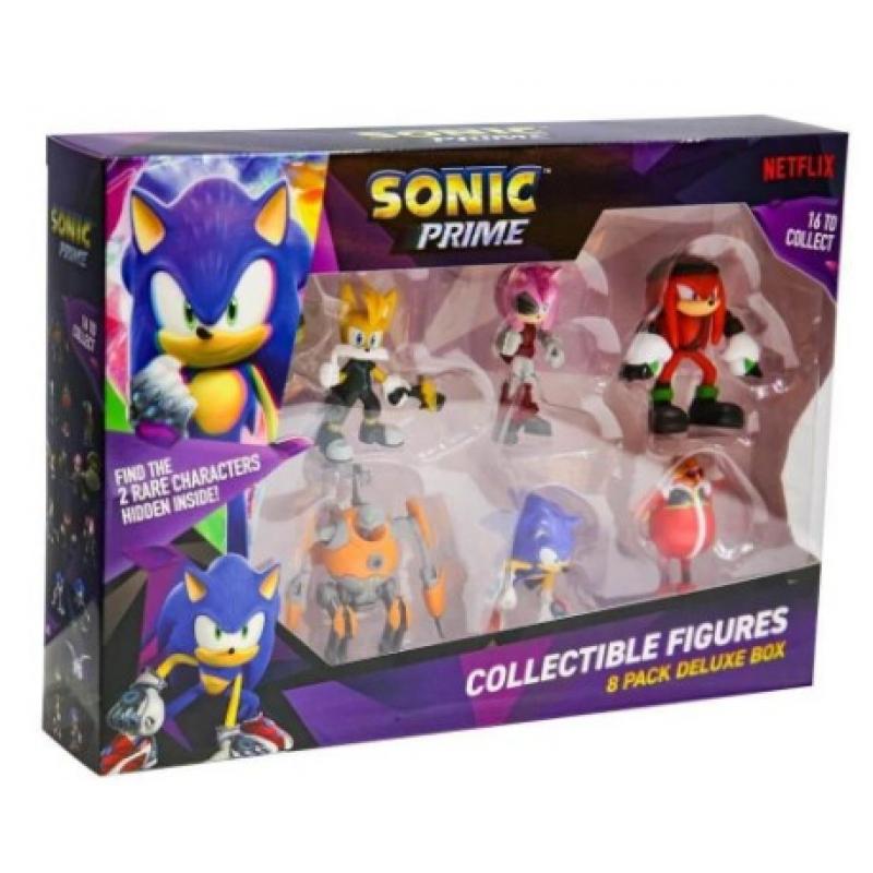 P.M.I. Sonic Prime 8 Pack Deluxe Box incl. 2 rare hidden characters (S1) Collectible Figures (6.5cm)