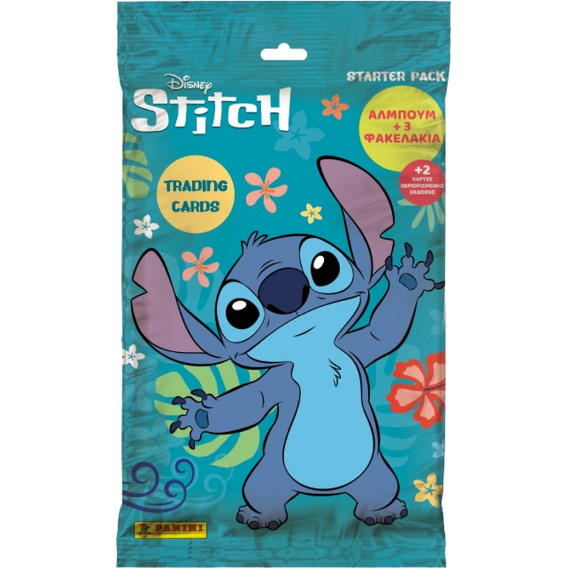 Panini Disney Stitch Starter Pack (Αλμπουμ + 3 Φακ. χ 6 Κάρτες + 2 Limited)