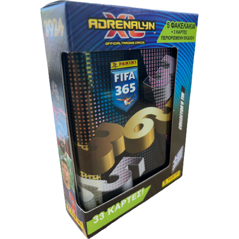 Panini Fifa 365 2024 Adrenalyn Metal Pocket Tin (5 φακ. + 3 limited Cards)