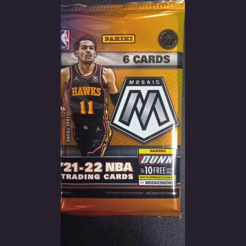 NBA Panini Mosaic Prizms 2021-22 NBA Cards Pack (6 Cards per Pack)