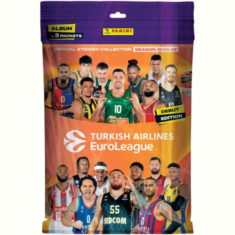 Panini Euroleague 2025 Starter Pack (Album + 3 Φακελάκια χ 5 Αυτοκόλλητα)