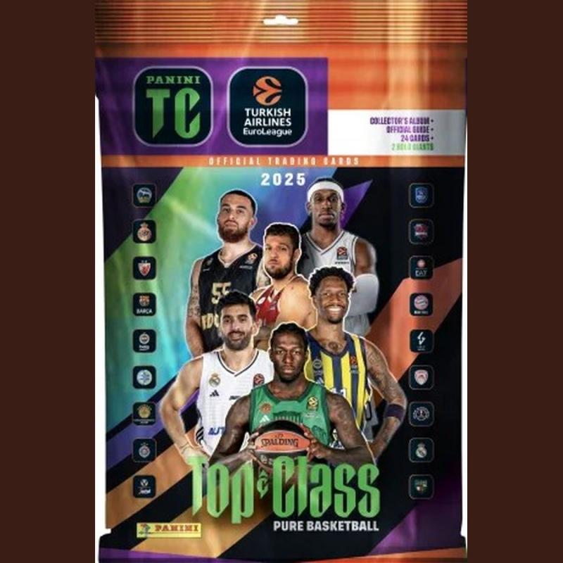 Panini Euroleague Top Class 2025 Κάρτες Starter Pack (Collector's Album + Guide + 24 Cards + 2 Holo)