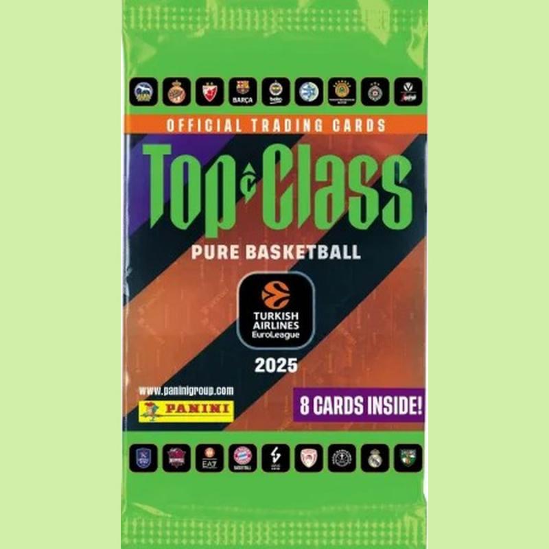 Panini Euroleague Top Class 2025 Κάρτες Booster Pack (8 Cards)