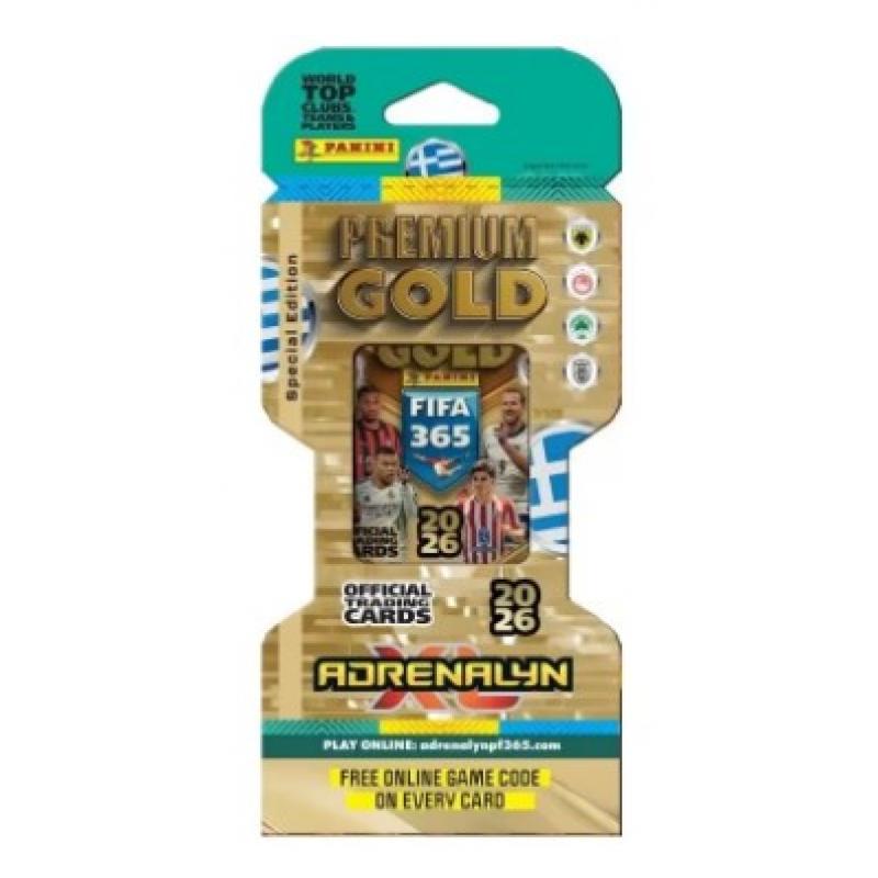 Panini Fifa 365 2026 Adrenalyn Premium Gold Pack (1 Premium Φακ. + 3 Premium Gold + 1 Lim. Online)