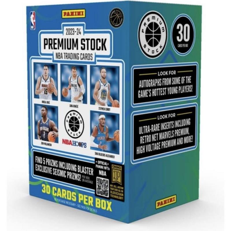 Panini 2023-24 Premium Stock NBA Hoops Blaster Box (6 Packs x 5 cards inside)