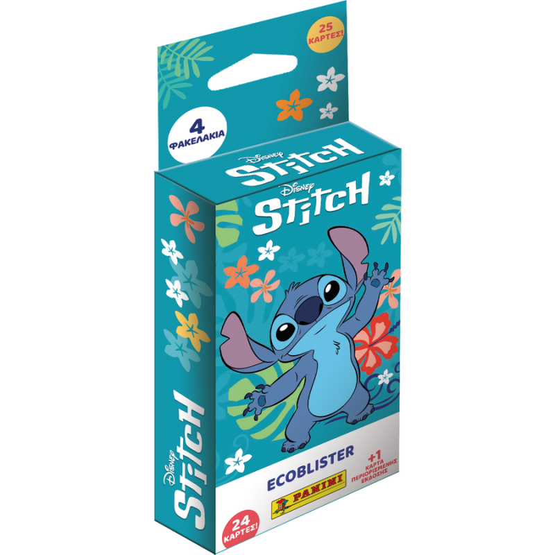 Panini Disney Stitch Eco Blister (4 Φακ. χ 6 Κάρτες + 1 Limited)