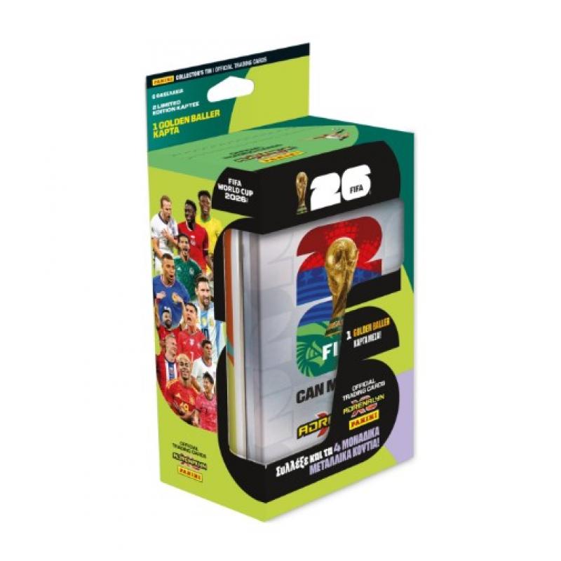 Panini World Cup 2026 Adrenalyn Metal Classic Tin (48 Κάρτες + 2 Limited Edition + 1 Golden Baller)