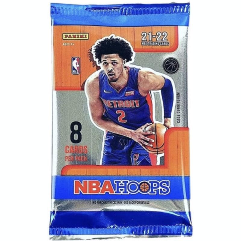 2021-2022 Panini NBA Hoops Basketball Cards Booster Pack (8 cards)