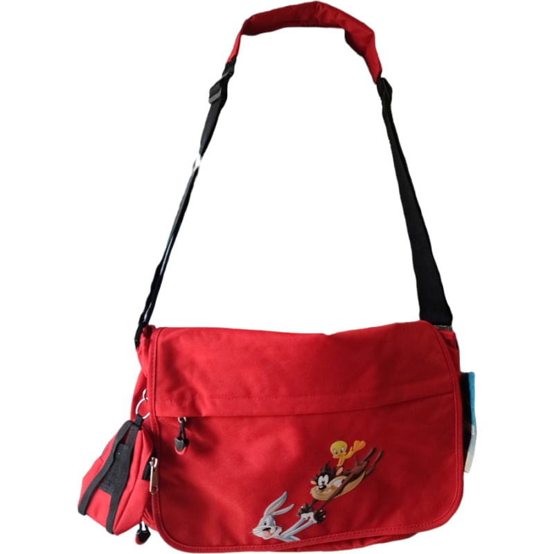 Paxos Τσάντα Ώμου Looney Tunes Κόκκινη