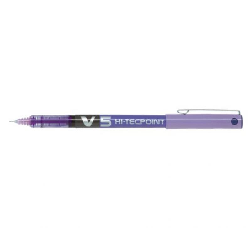 Pilot Στυλό Υγρής Μελάνης V5 Hi-Tecpoint 0.5 Μωβ