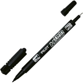 Pilot Μαρκαδόρος Ανεξίτηλος Twin BG Μαύρος