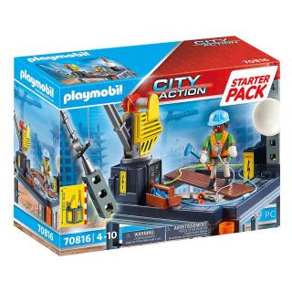 Playmobil - Starter Pack Εργοτάξιο με Ανυψωτικό Γερανό