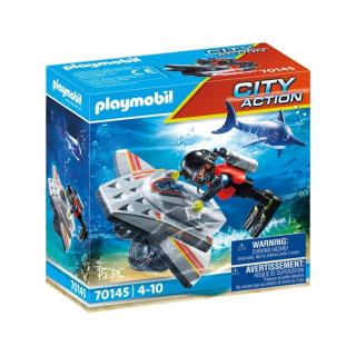 Playmobil City Action - 70145 Επιχείρηση Διάσωσης με Καταδυτικό Scooter