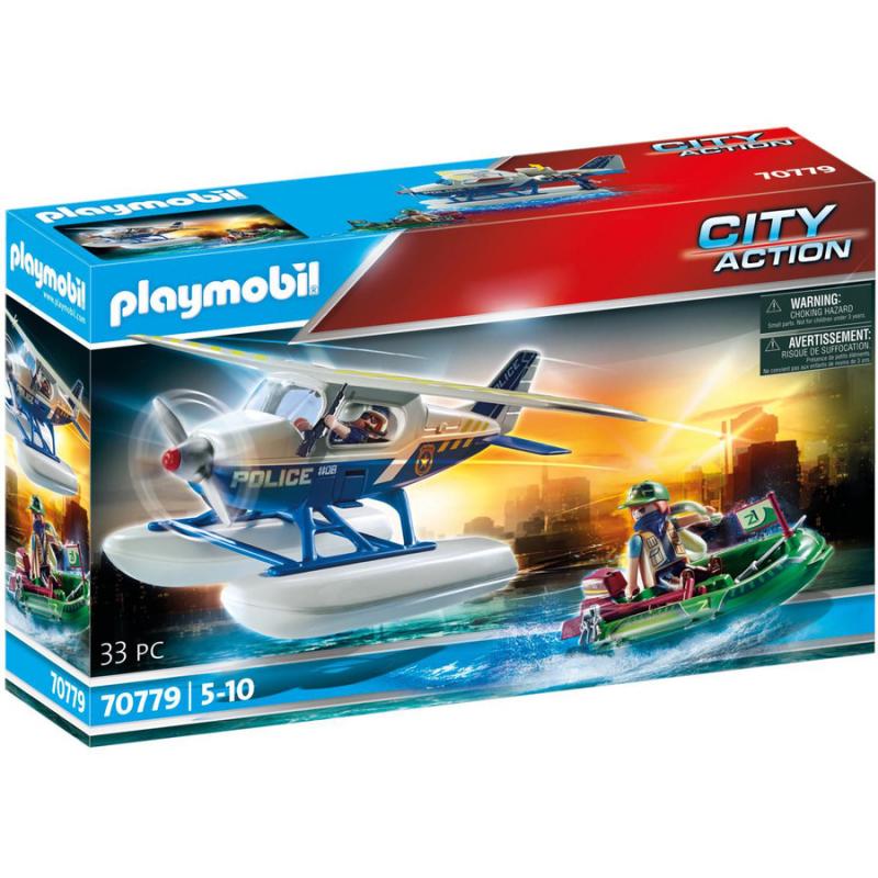 Playmobil City Action - 70779 Καταδίωξη Λαθρέμπορου από Αστυνομικό Υδροπλάνο