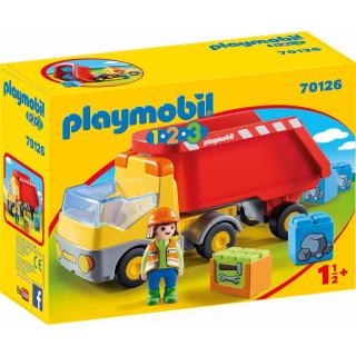 Playmobil 1.2.3 - 70126 Ανατρεπόμενο Φορτηγό με Εργάτη