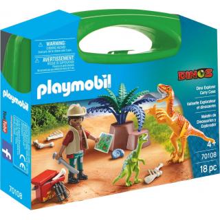 Playmobil - Maxi Βαλιτσάκι Εξερευνητής και Δεινόσαυροι