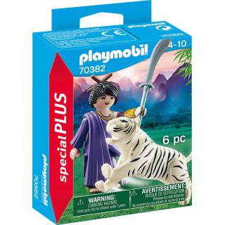 Playmobil - Ασιάτισσα Πολεμίστρια με Λευκή Τίγρη