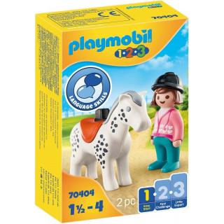 Playmobil 1.2.3 - Αναβάτρια με Άλογο
