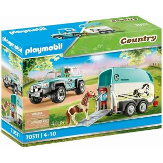Playmobil Country - Όχημα με Τρέιλερ Μεταφοράς Πόνυ
