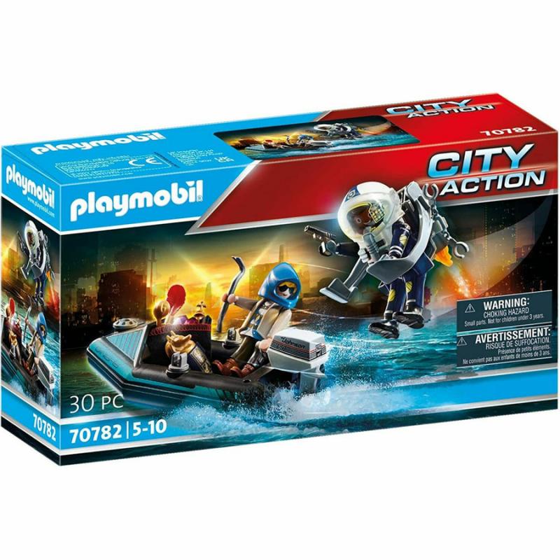 Playmobil - Σύλληψη Ληστή Έργων Τέχνης από Αστυνομικό Jetpack