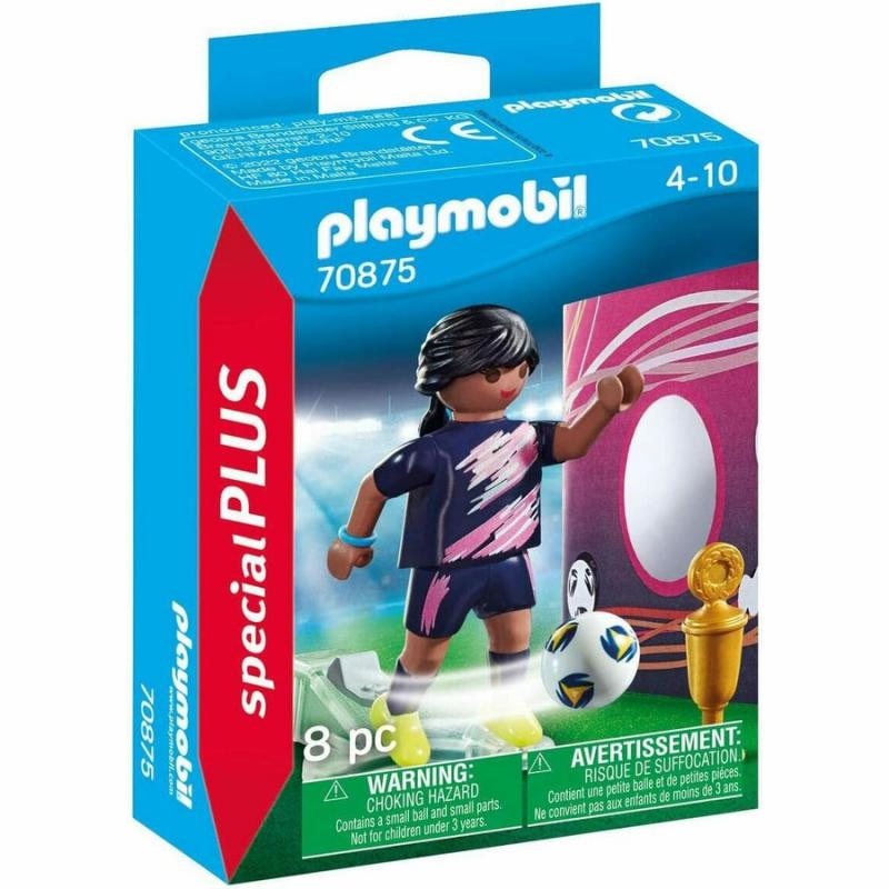 Playmobil - Γυναίκα Ποδοσφαιριστής με Τοίχο Εξάσκησης