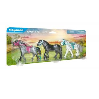 Playmobil - Τρία άλογα: Friesian, Knabstrupper & Andalusian