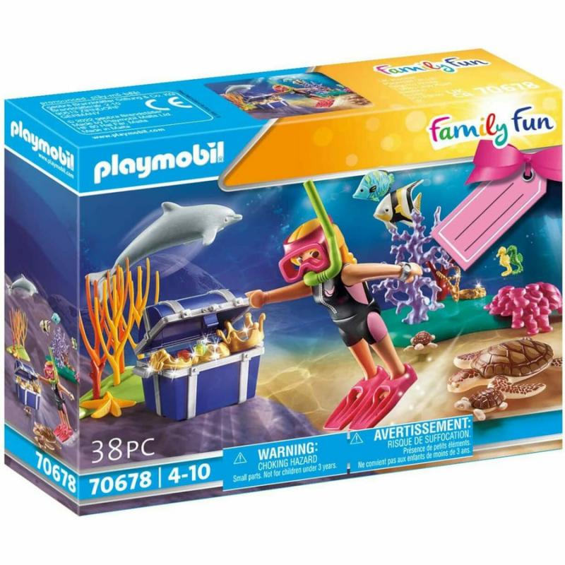 Playmobil - Gift Set Δύτρια με Σεντούκι Θησαυρού