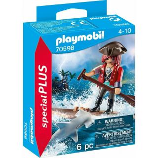 Playmobil - Πειρατής με Σχεδία και Σφυροκέφαλος Καρχαρίας