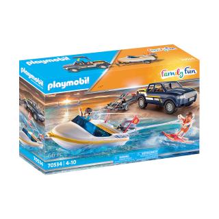 Φορτηγάκι με Τρέιλερ και Ταχύπλοο - Family Fun - 70534 Playmobil