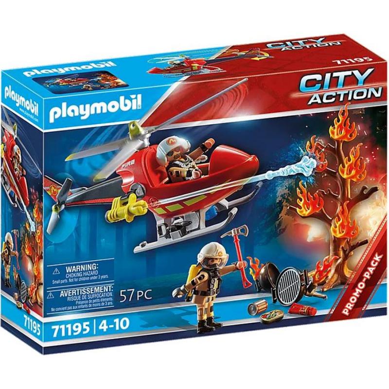 Playmobil City Action: 71195 Ελικόπτερο Πυροσβεστικής