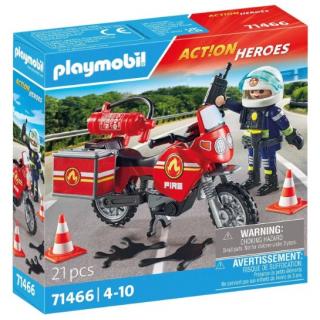 Playmobil Action Heroes: 71466 Πυροσβέστης με Μοτοσικλέτα