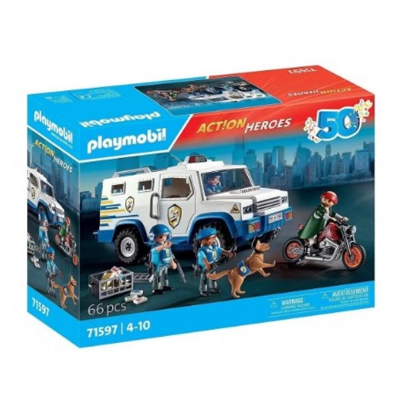 Playmobil Action Heroes: 71597 Όχημα χρηματοαποστολής 50 Χρόνια Playmobil