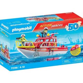 Playmobil Action Heroes: 71597 Πυροσβεστικό Σκάφος Διάσωσης 50 Χρόνια Playmobil