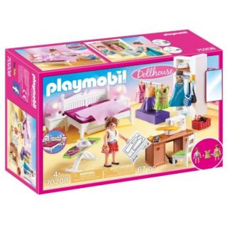 Playmobil Dollhouse - 70208 Υπνοδωμάτιο με Ατελιέ Ραπτικής