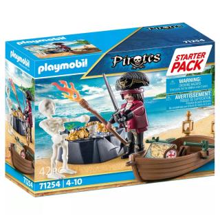 Playmobil Starter Pack Pirates - 71254 Πειρατής με Βαρκούλα και Θησαυρό