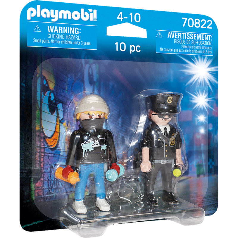 Playmobil - 70822 DuoPack Αστυνομικός και Καλλιτέχνης Γκράφιτι