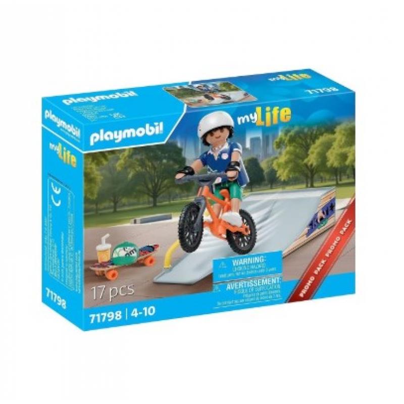 Playmobil My Life: 71798 Αγόρι με Skateboard και Ποδήλατο